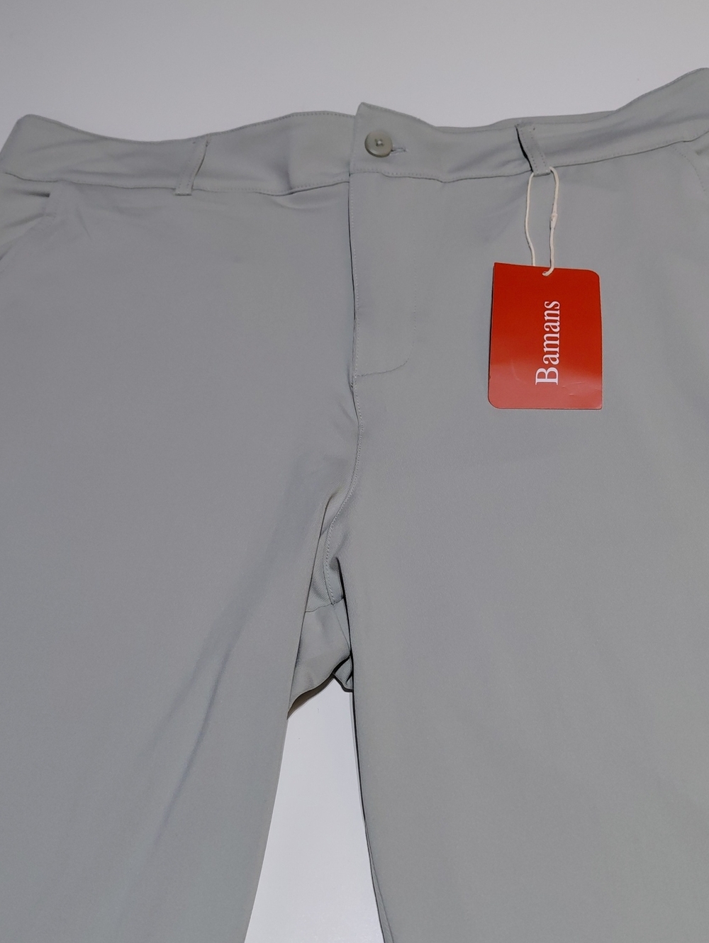 BAMANS Women's Light Gray Relaxed Fit  Pants Size XXL